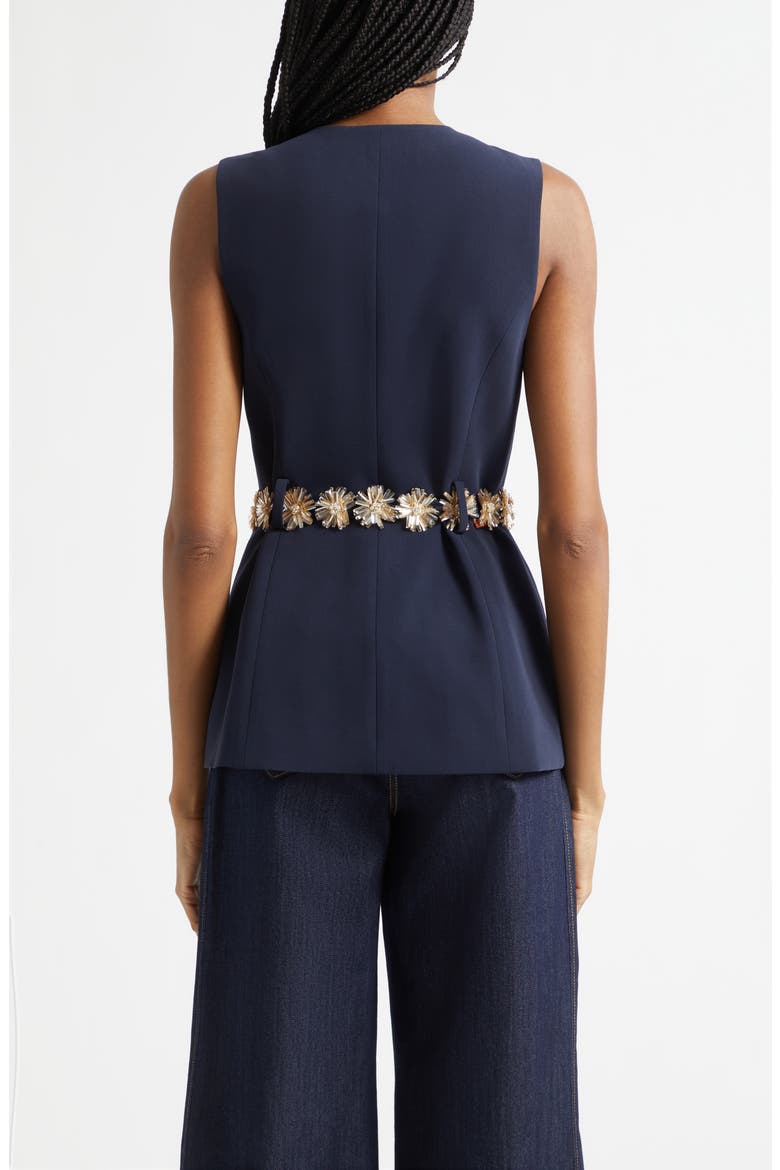 Sunflare Belted Kole Vest, Alternate, color, NAVY/CHAMPAGNE