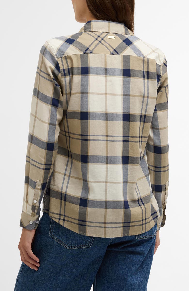 Barbour Bredon Tartan Cotton Button-Up Shirt, Alternate, color, Dress Navy Tartan
