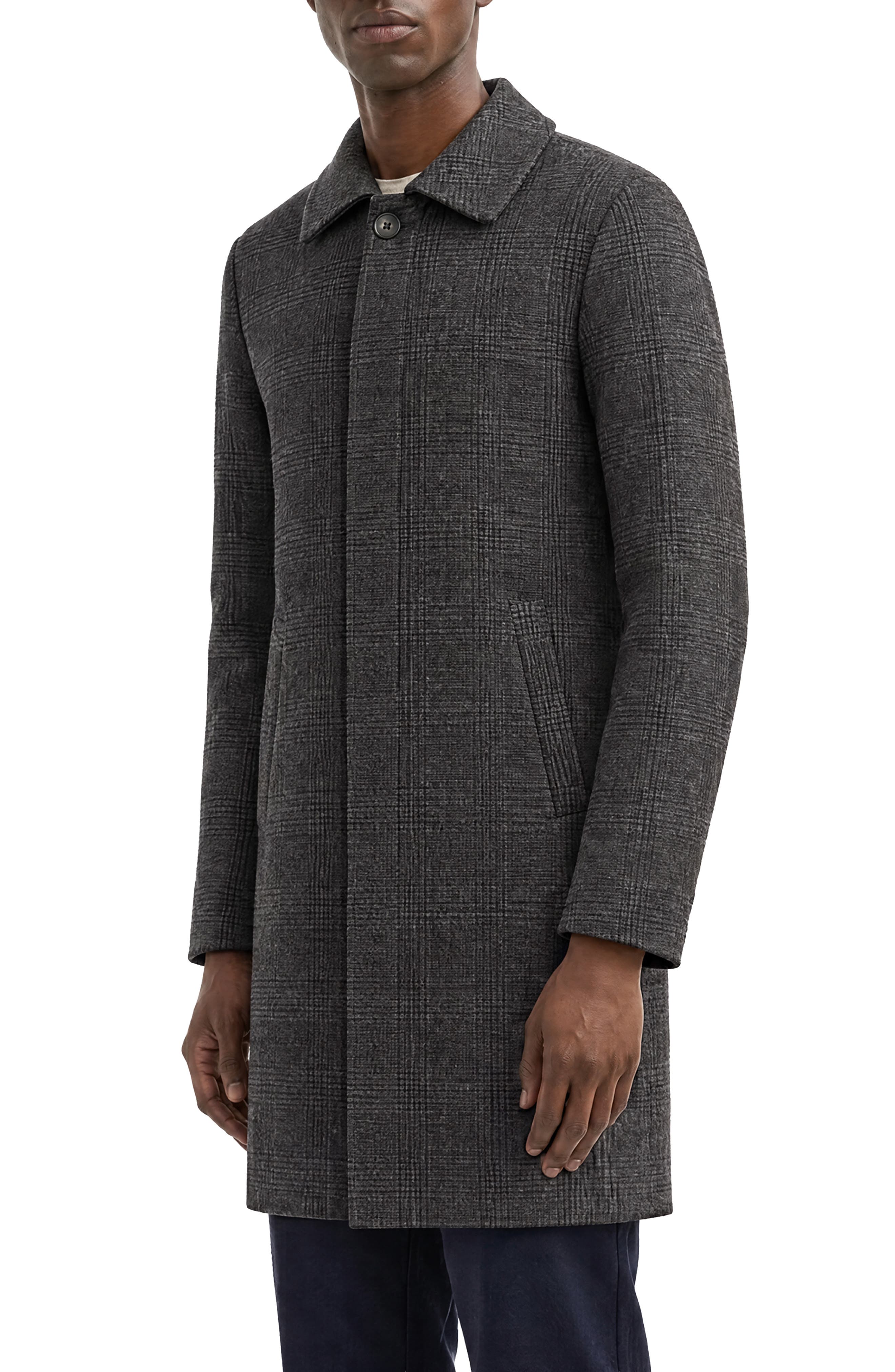 Bagatelle Plaid Wool Blend Coat (Men) | Nordstrom