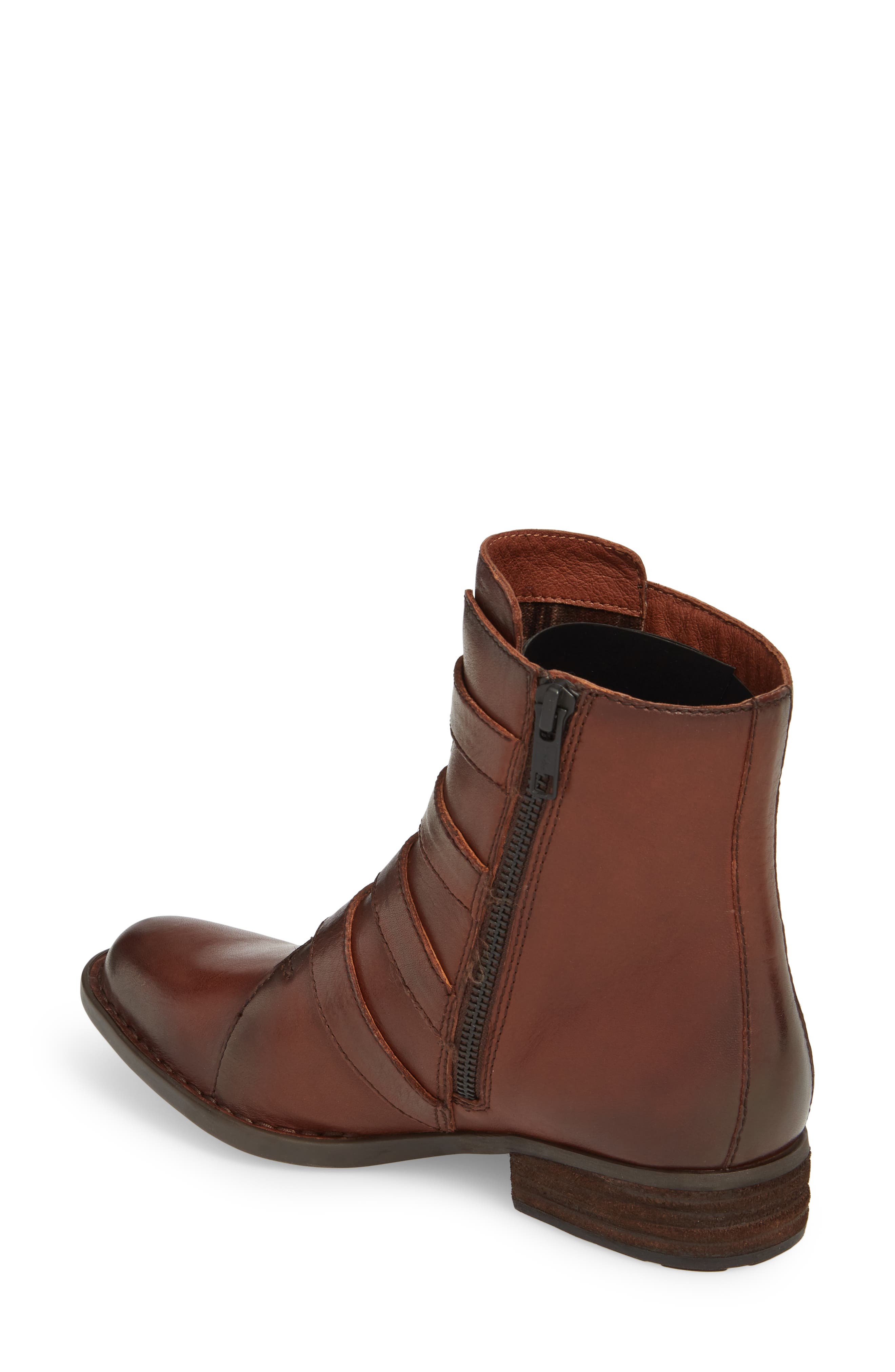 Cardi Bootie, Alternate, color, BROWN LEATHER