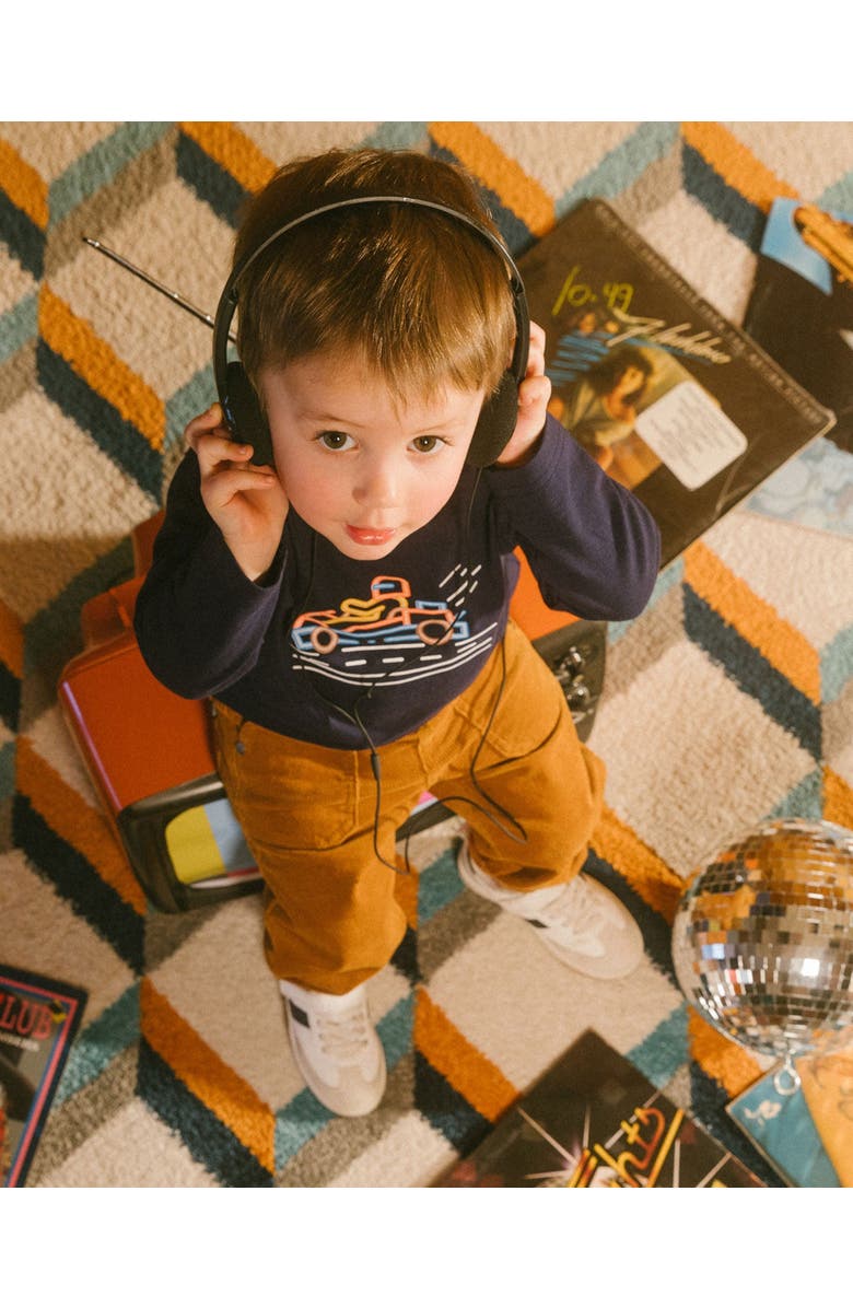 Deux par Deux Little Boy's T-Shirt With Print Mustard Yellow, Alternate, color, Mineral Yellow