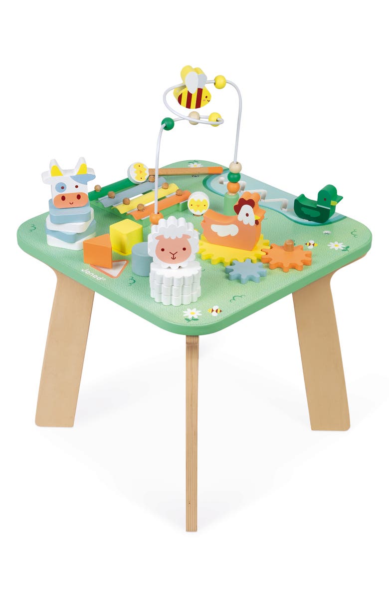 Janod Meadow Wooden Activity Table, Alternate, color, Blue