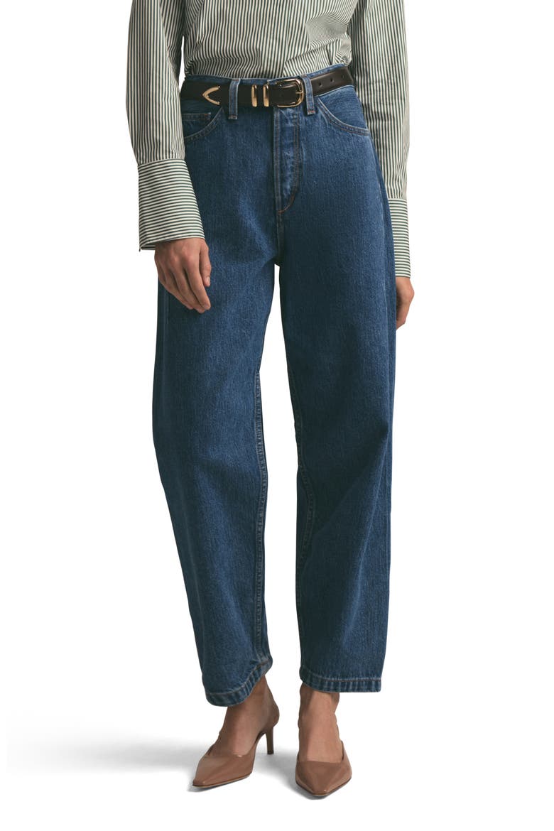 The Nikki Mid Rise Barrel Jeans, Main, color, LOS ANGELES