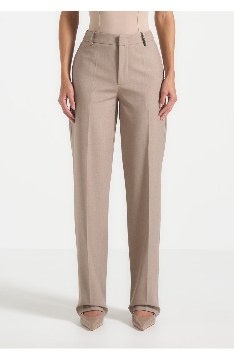 Manière De Voir Nina Cigarette Fit Tailored Trousers, Alternate, color, Mushroom