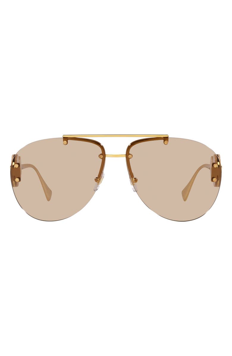 Versace 63mm Aviator Sunglasses, Main, color, 