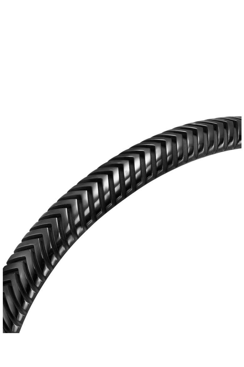 Chevron Cuff Bracelet in Black Titanium, Alternate, color, BLACK