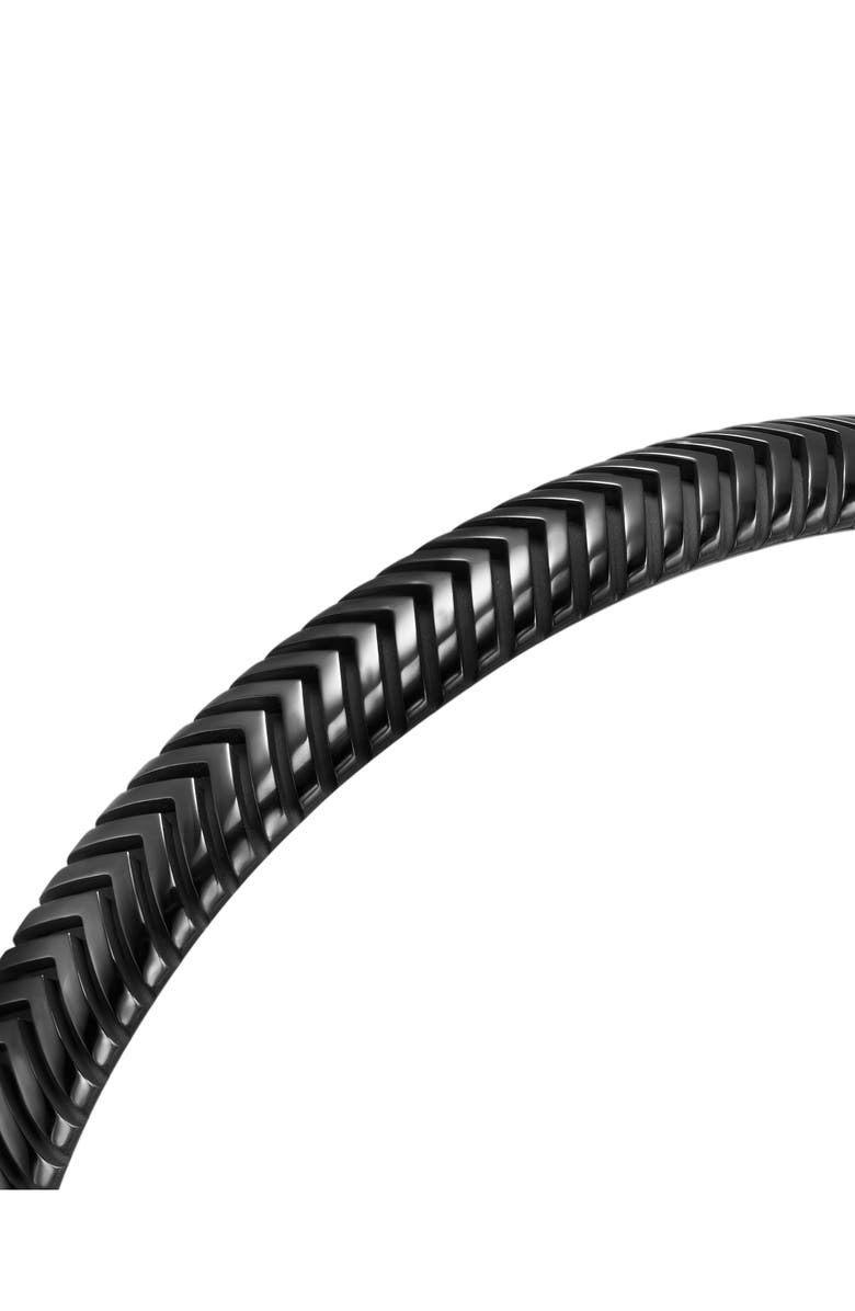 David Yurman Chevron Cuff Bracelet in Black Titanium, Alternate, color, Black