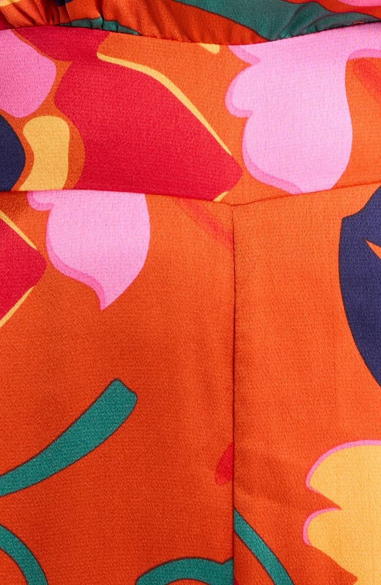 SUGARLIPS Magic Moment Floral Halter Jumpsuit, Alternate, color, Orange Multi