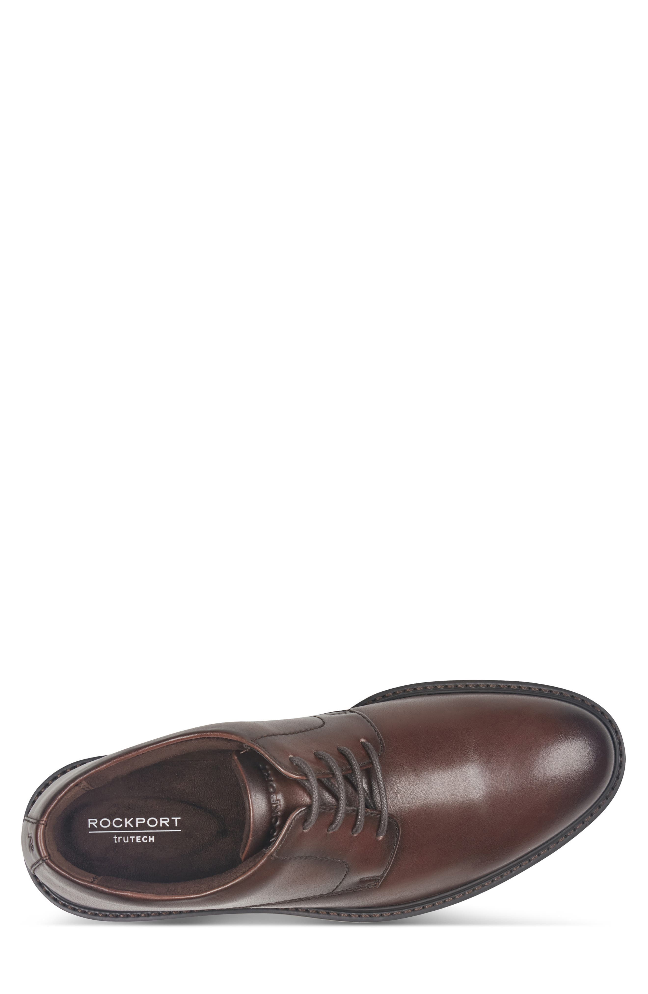 Max Leather Plain Toe Derby, Alternate, color, BROWN LEATHER