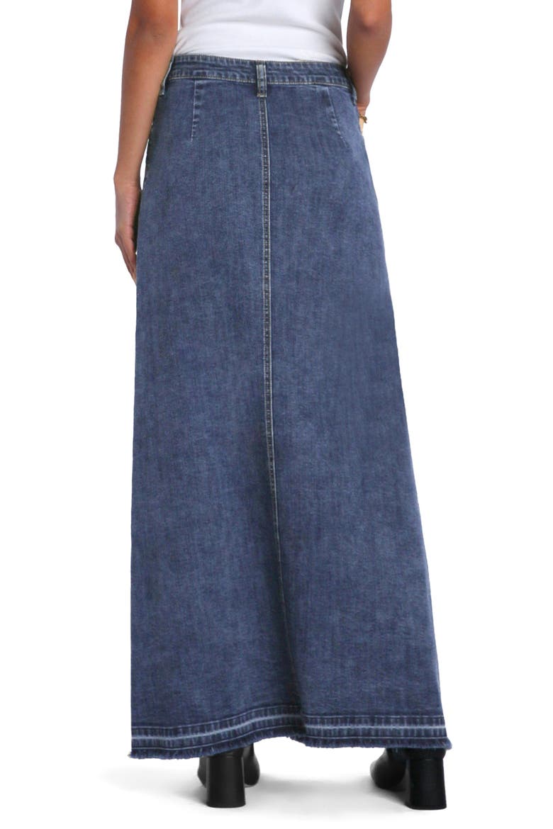 Royal Denim Maxi Skirt, Alternate, color, BARONESS BLUE