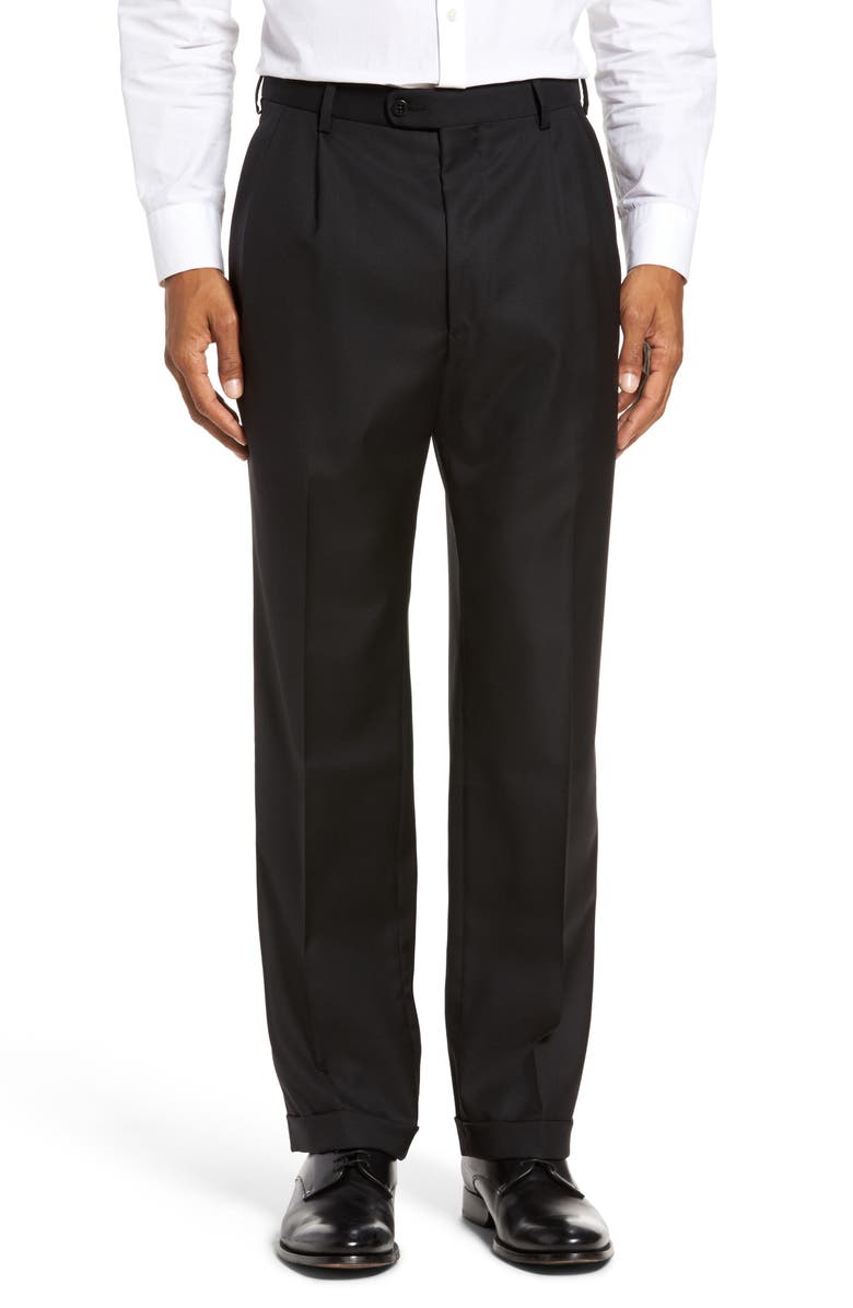 Zanella Bennett Straight Leg Pleated Dress Pants, Main, color, 