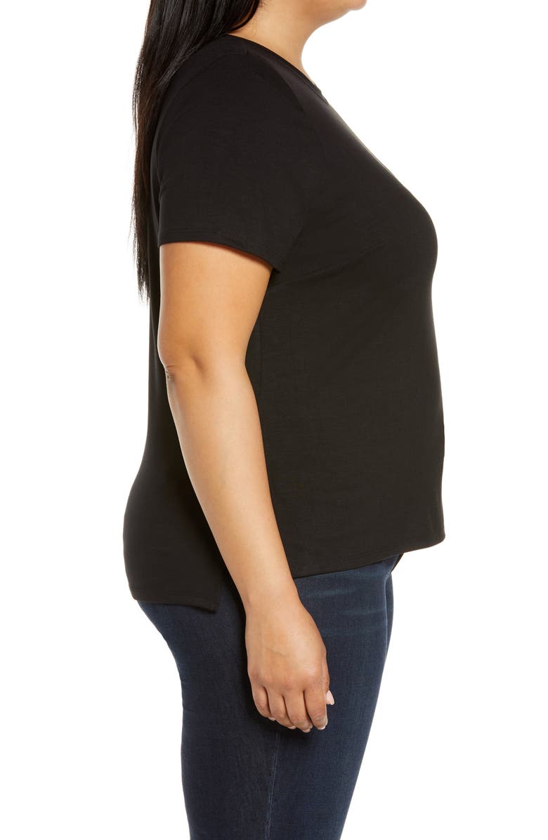 Vince Camuto Crewneck T-Shirt, Alternate, color, Rich Black