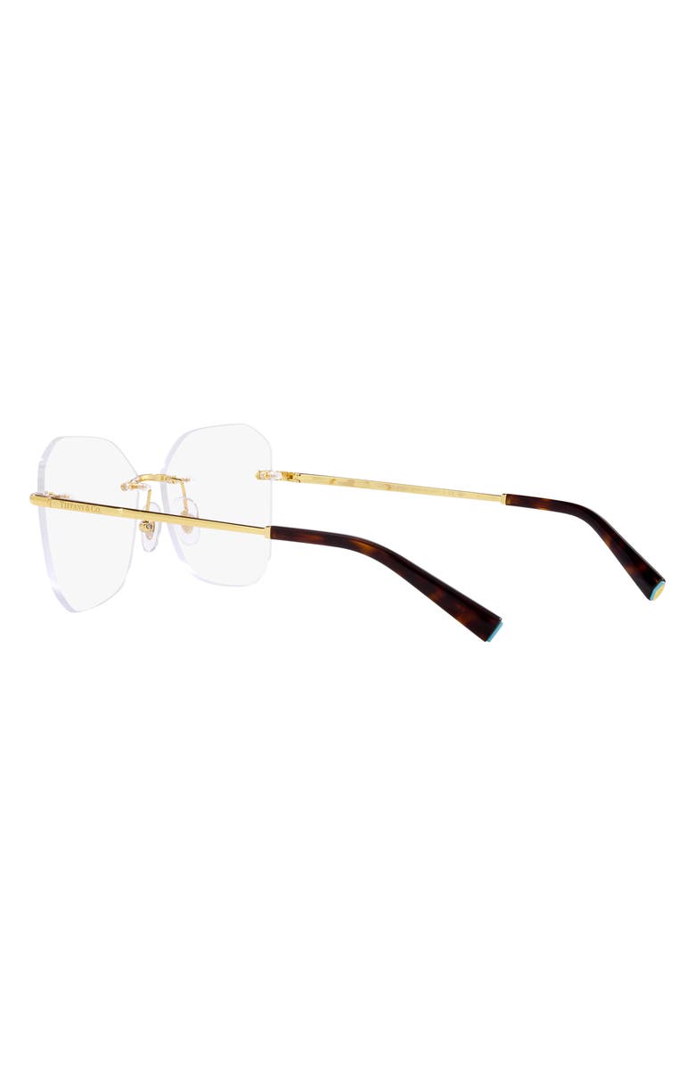Tiffany & Co. 55mm Rimless Irregular Optical Glasses, Alternate, color, Gold