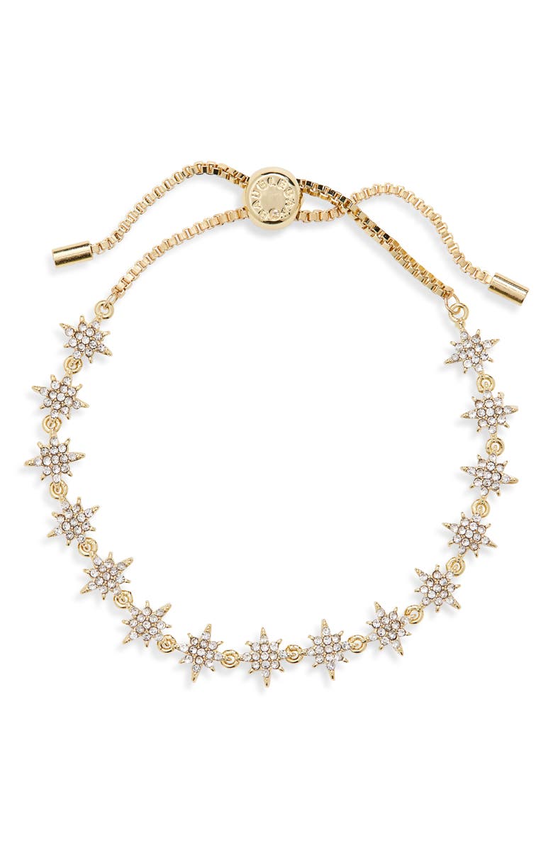 BaubleBar Phoebe Pull-Tie Bracelet, Main, color, Clear