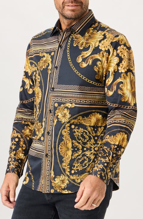 Tavros Cotton Button-Up Shirt