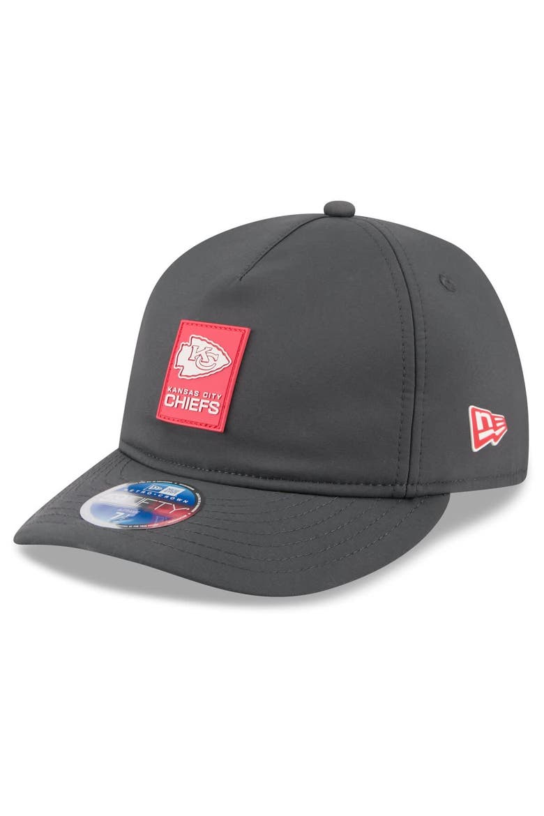 Men's New Era Charcoal Kansas City Chiefs 2025 Sideline Cold Weather Retro Crown 59FIFTY Fitted Hat, Main, color, Charcoal