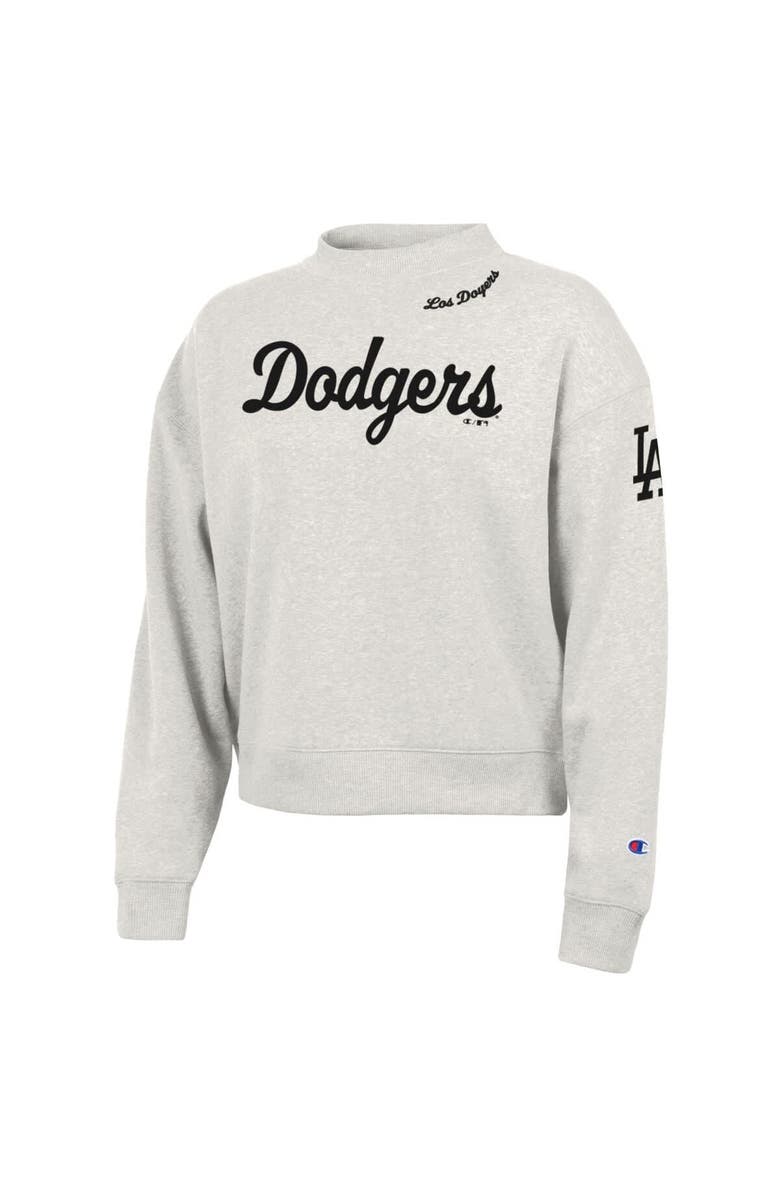 Champion Women's Champion Stone Los Angeles Dodgers Triumph Tri-Blend Sweatshirt, Alternate, color, Stone
