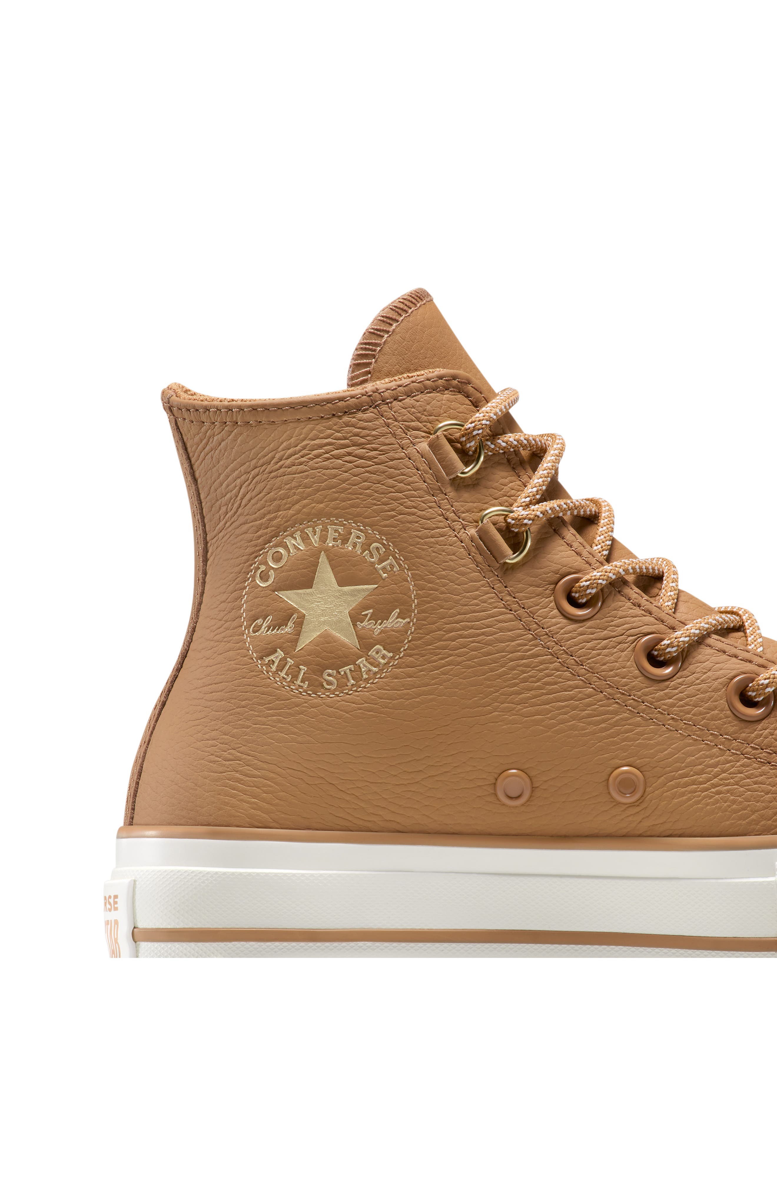 Converse Gender Inclusive Chuck Taylor All Star Lift Leather High Top Platform Sneaker, Alternate, color, Incensed/ Egret/ Gold