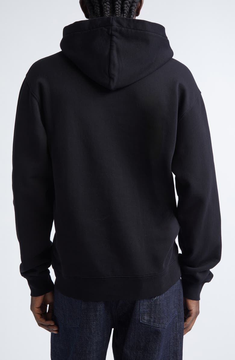 Jacquemus Le Hoodie Gros Grain Cotton Hoodie, Alternate, color, Black