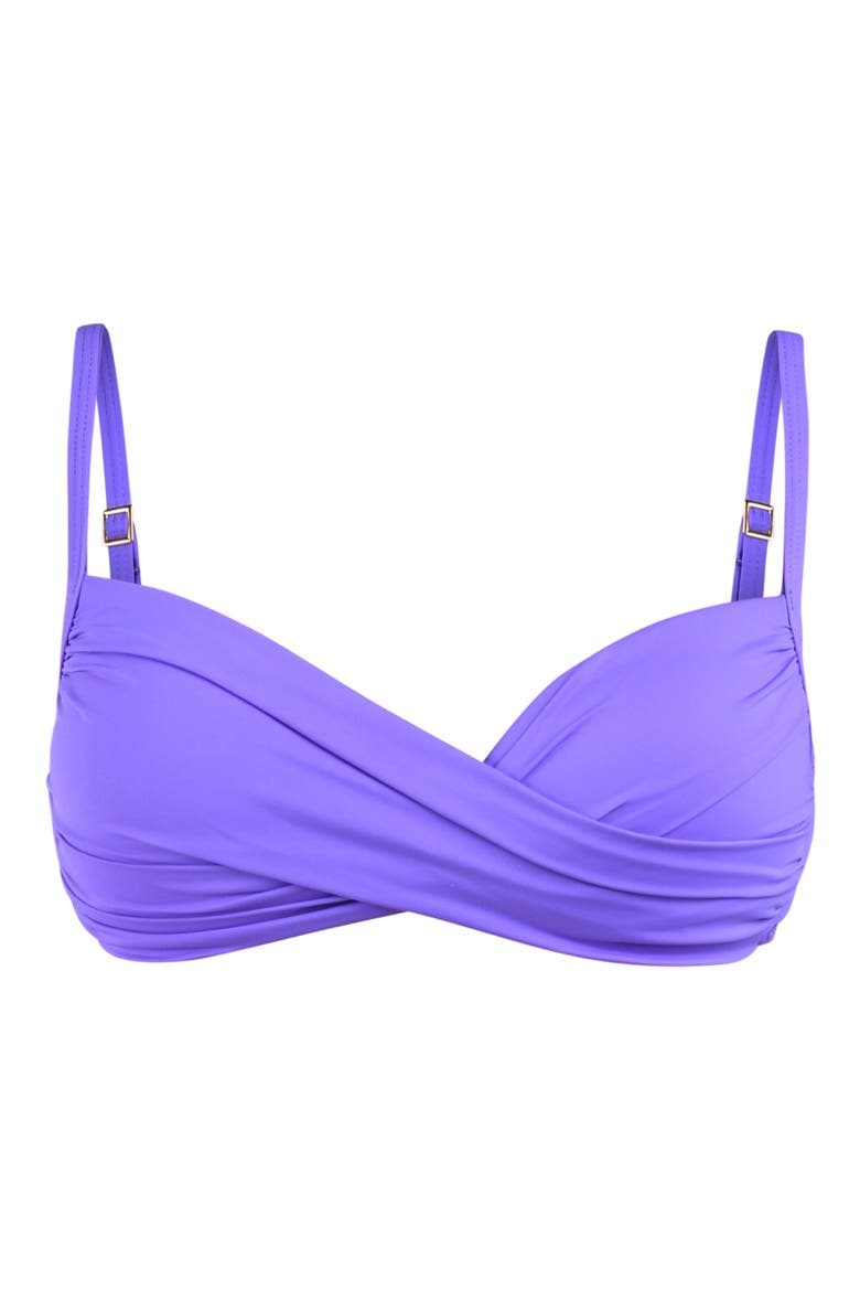 Island Goddess Wrap Bikini Top, Alternate, color, ULTRAVIOLET