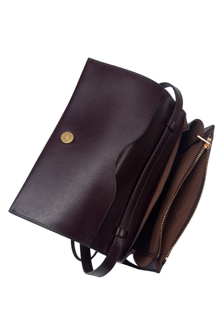 Leather Crossbody Wallet, Alternate, color, FIG