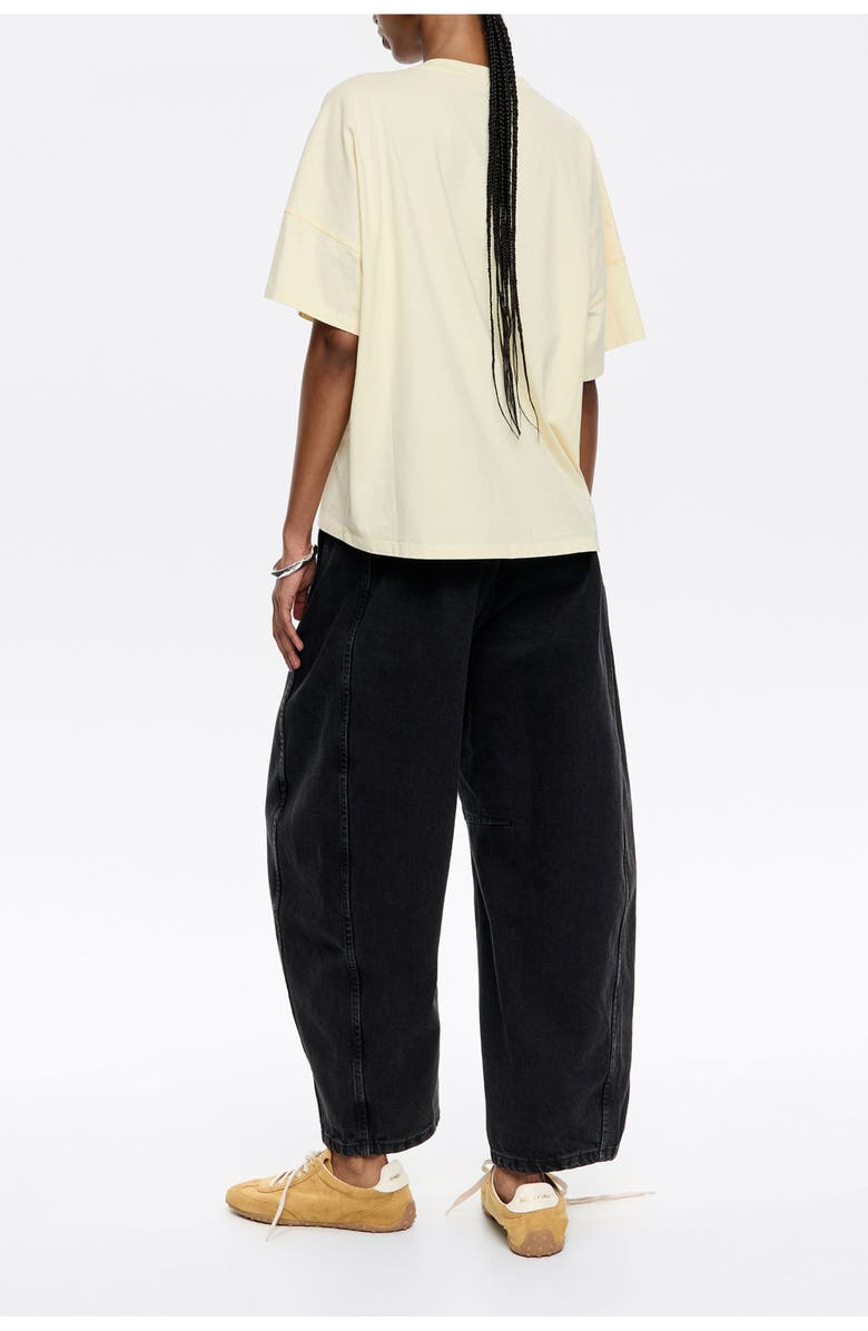 Bimba y Lola Barrel Washed Jeans, Alternate, color, 