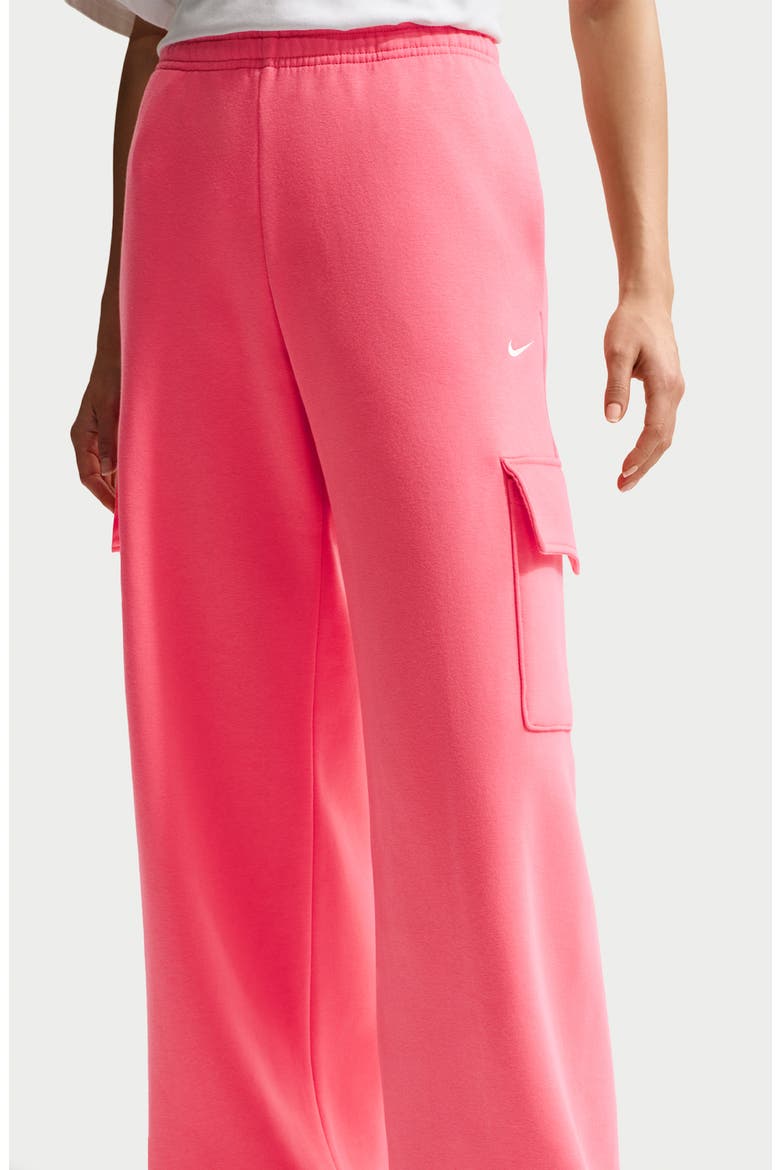 Sportswear Phoenix Fleece Wide Leg Cargo Sweatpants, Alternate, color, 894 SEA CORAL/SAIL