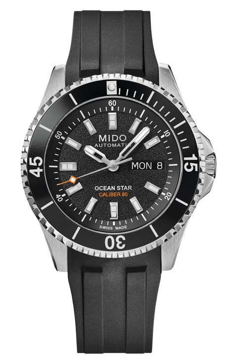 Ocean Star 200 Automatic Rubber Strap Watch, 42.5mm