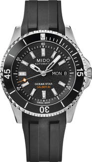 MIDO Ocean Star 200 Automatic Rubber Strap Watch, 42.5mm