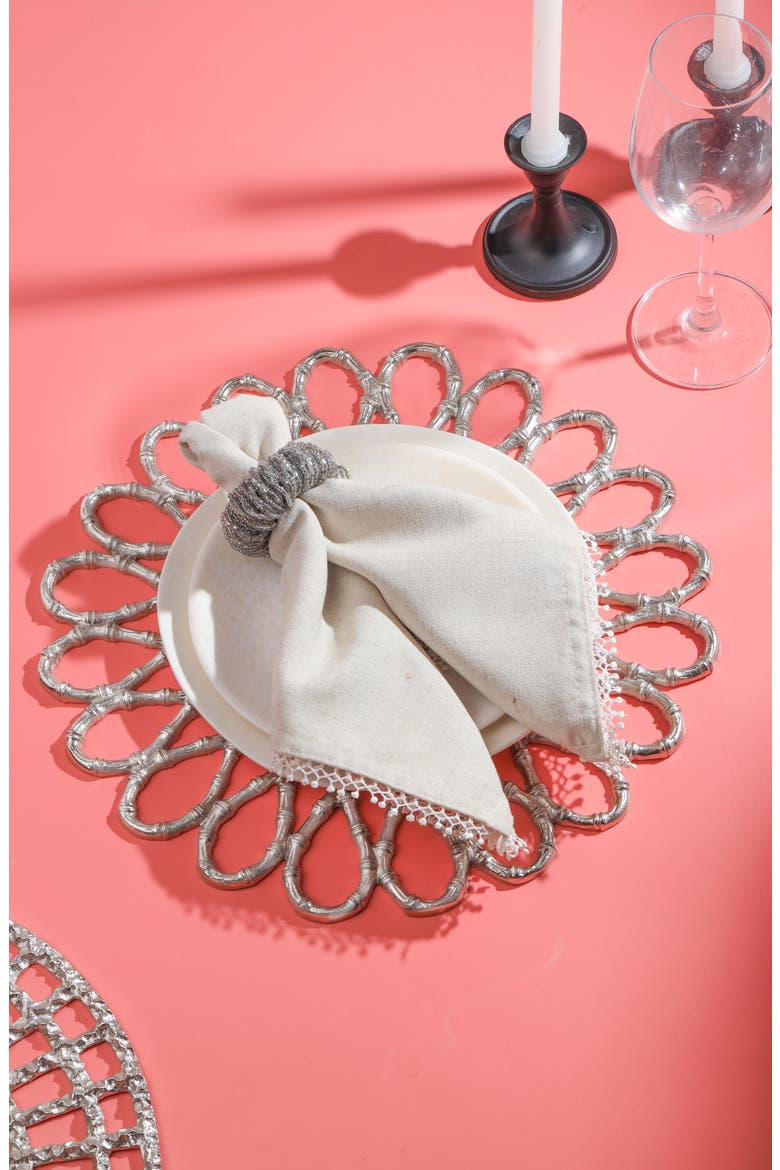 Luxe Loop Charger Plate, Alternate, color, SILVER