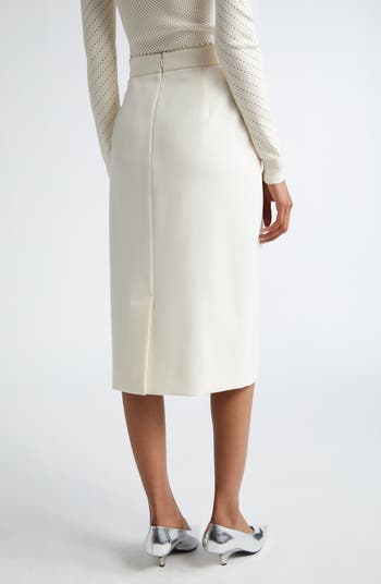 スカート MAX MARA LOSANNA PENCIL SKIRT IN STRETCH KNIT Viscose crêpe pencil skirt, black | 