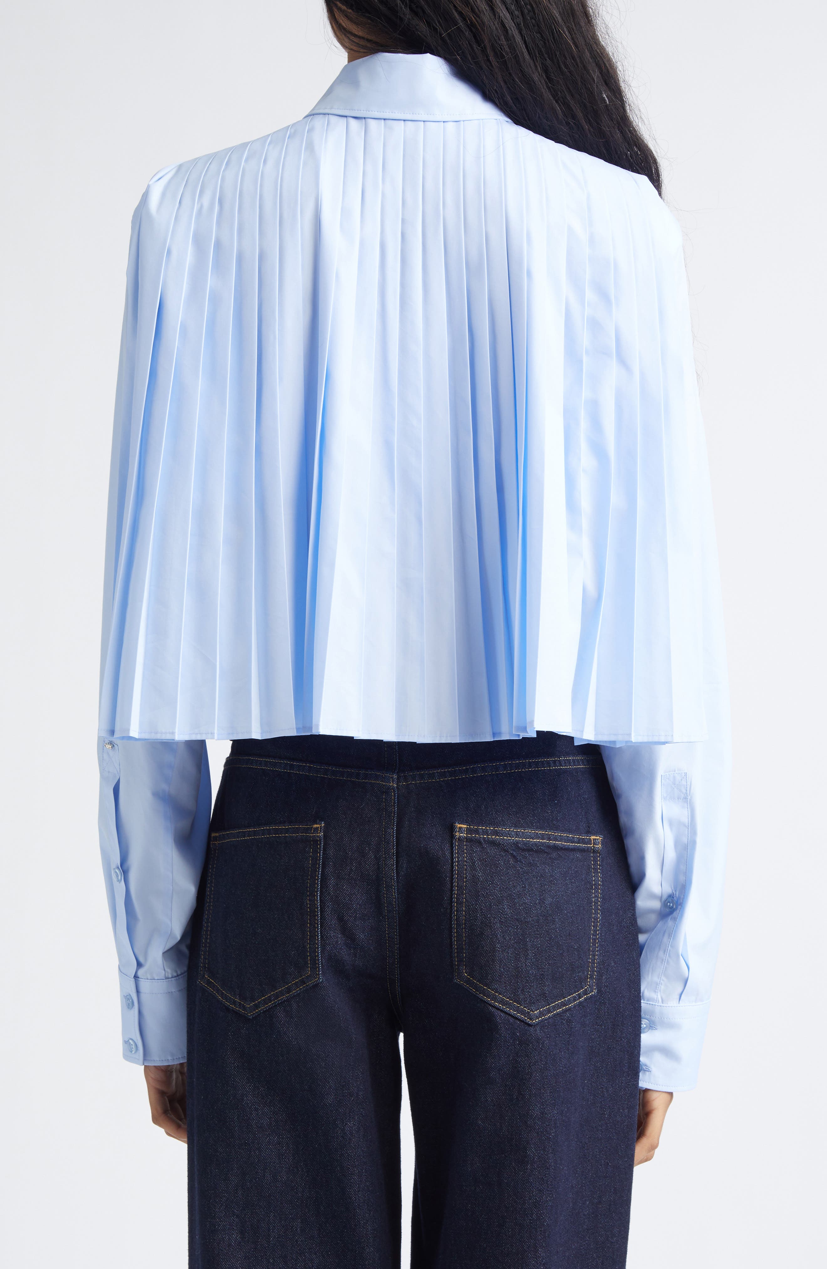 Ceppo Pleated Poplin Button-Up Shirt - image 2