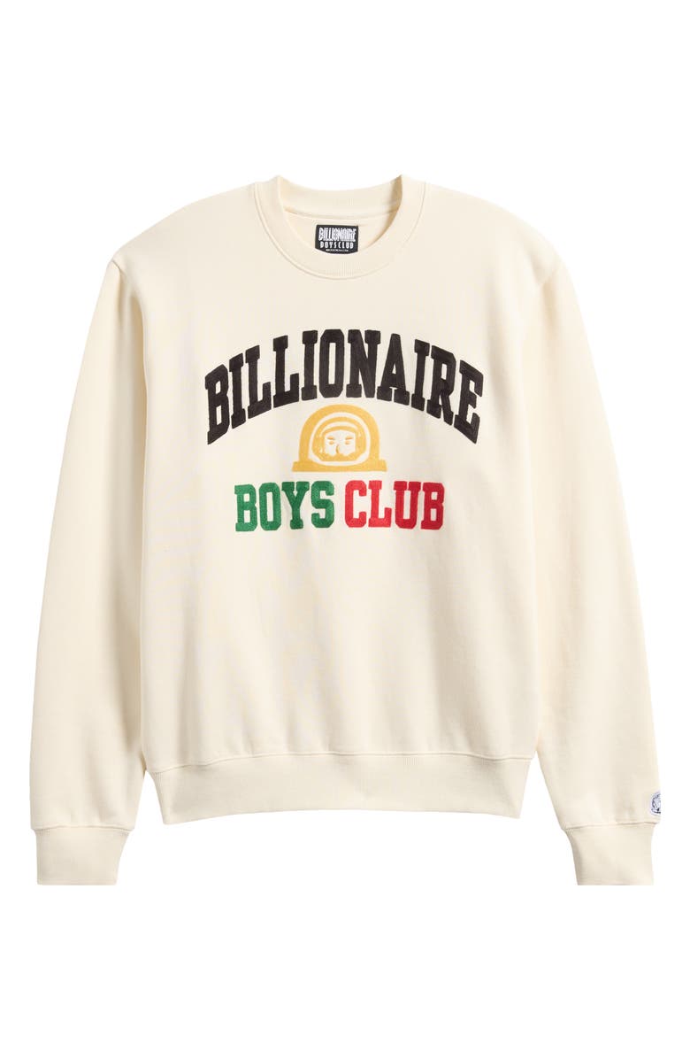 Billionaire Boys Club Collegiate Embroidered Sweatshirt, Alternate, color, Winter Whi