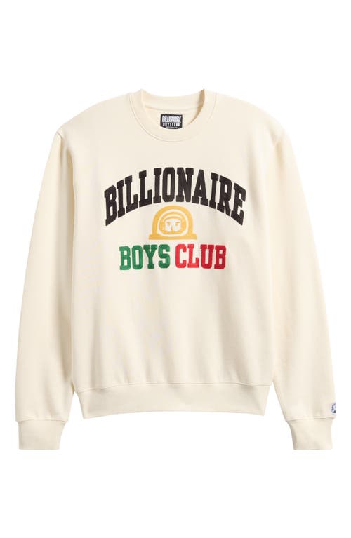 Billionaire Boys Club Collegiate Embroidered Sweatshirt In White