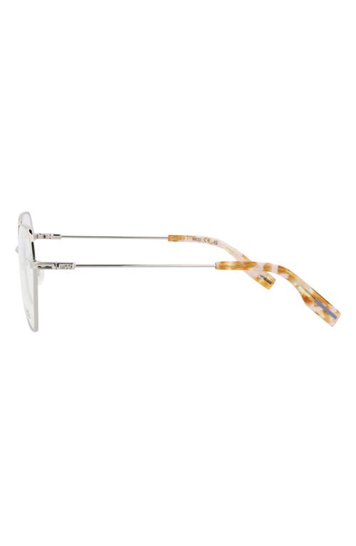 Alexander Mcqueen Mcqueen 56mm Cat Eye Optical Glasses In Silver Silver Transparent