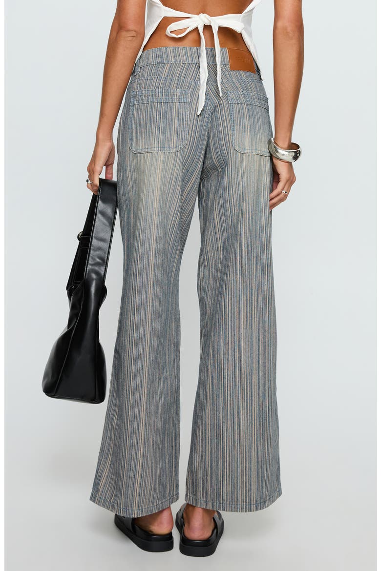Lifetimes Mid Rise Wide Leg Jeans, Alternate, color, DARK BLUE STRIPE