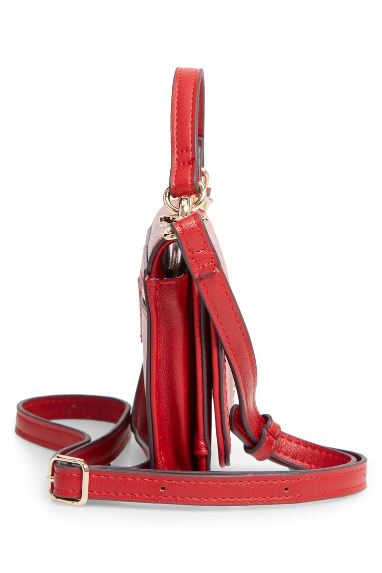 Faux Leather Phone Wallet, Alternate, color, LIPSTICK RED