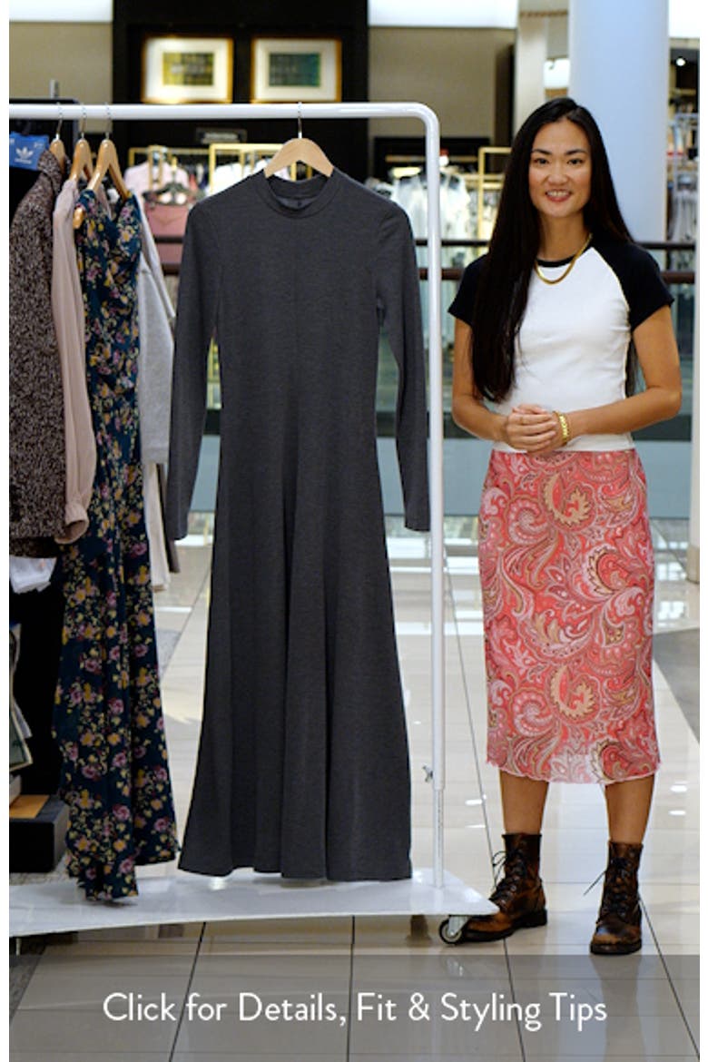 Mock Neck Long Sleeve Maxi Dress video