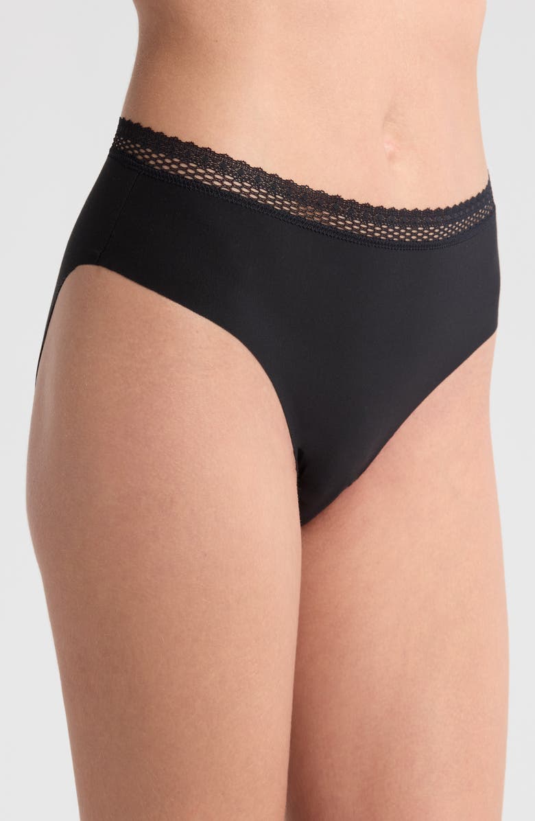 Chantelle Lingerie Cozy Chic High Cut Briefs, Alternate, color, Black