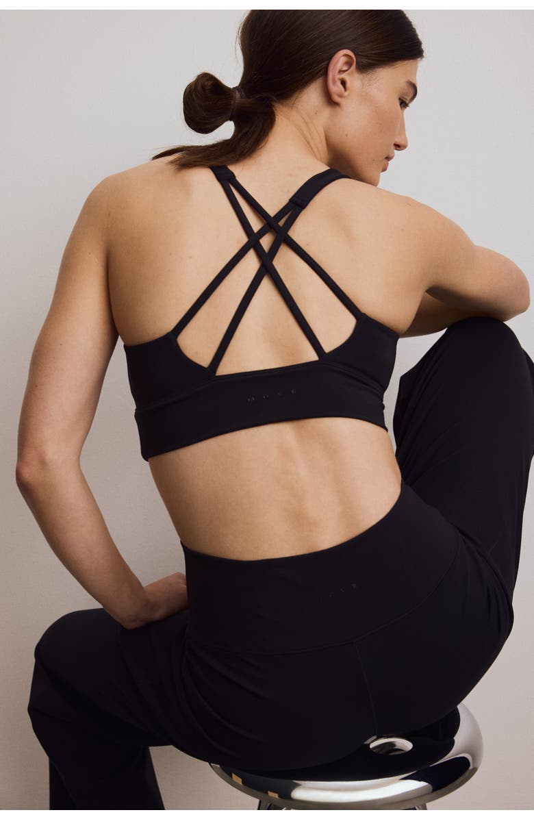 H&M Wide-leg sports leggings with softmove, Alternate, color, Black