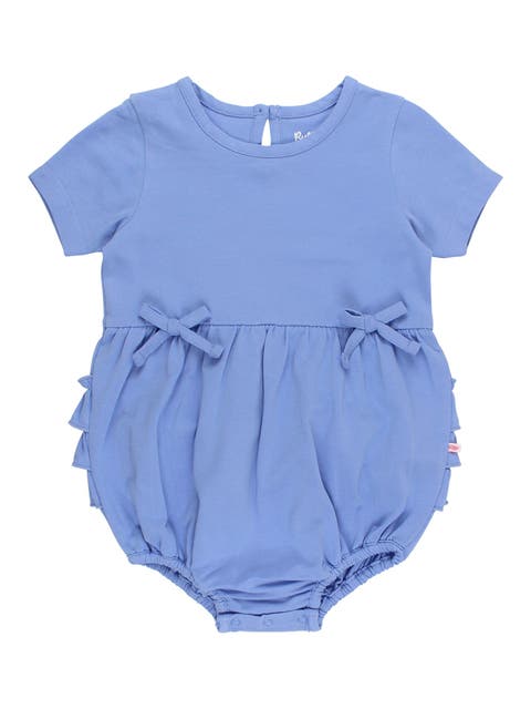Knit Short Sleeve Bow Bubble Romper (Baby)