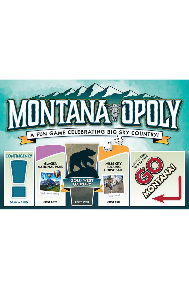 Late for the Sky Montanaopoly Monopoly Board Game, Main, color, Multicolored