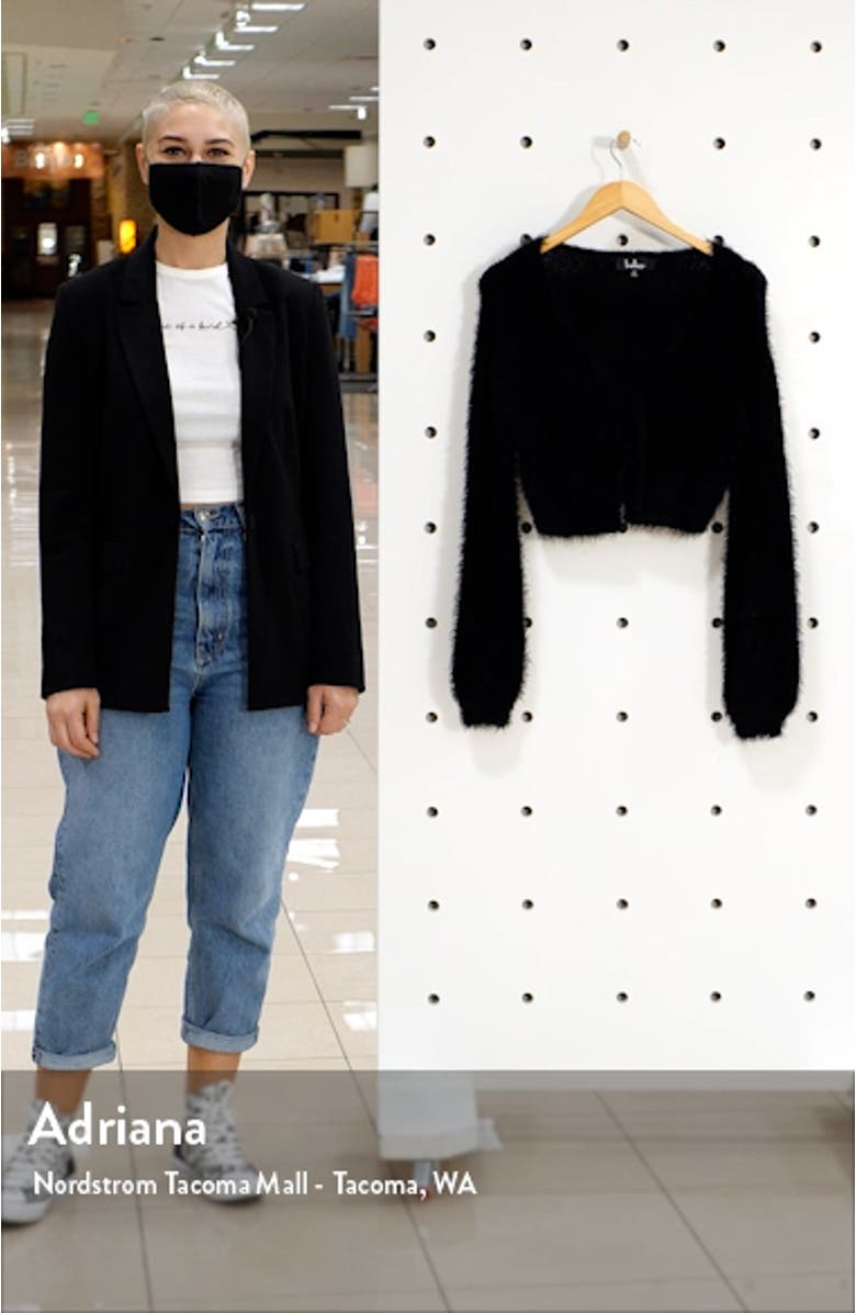 Fuzzy Tie Front Crop Cardigan, sales video thumbnail