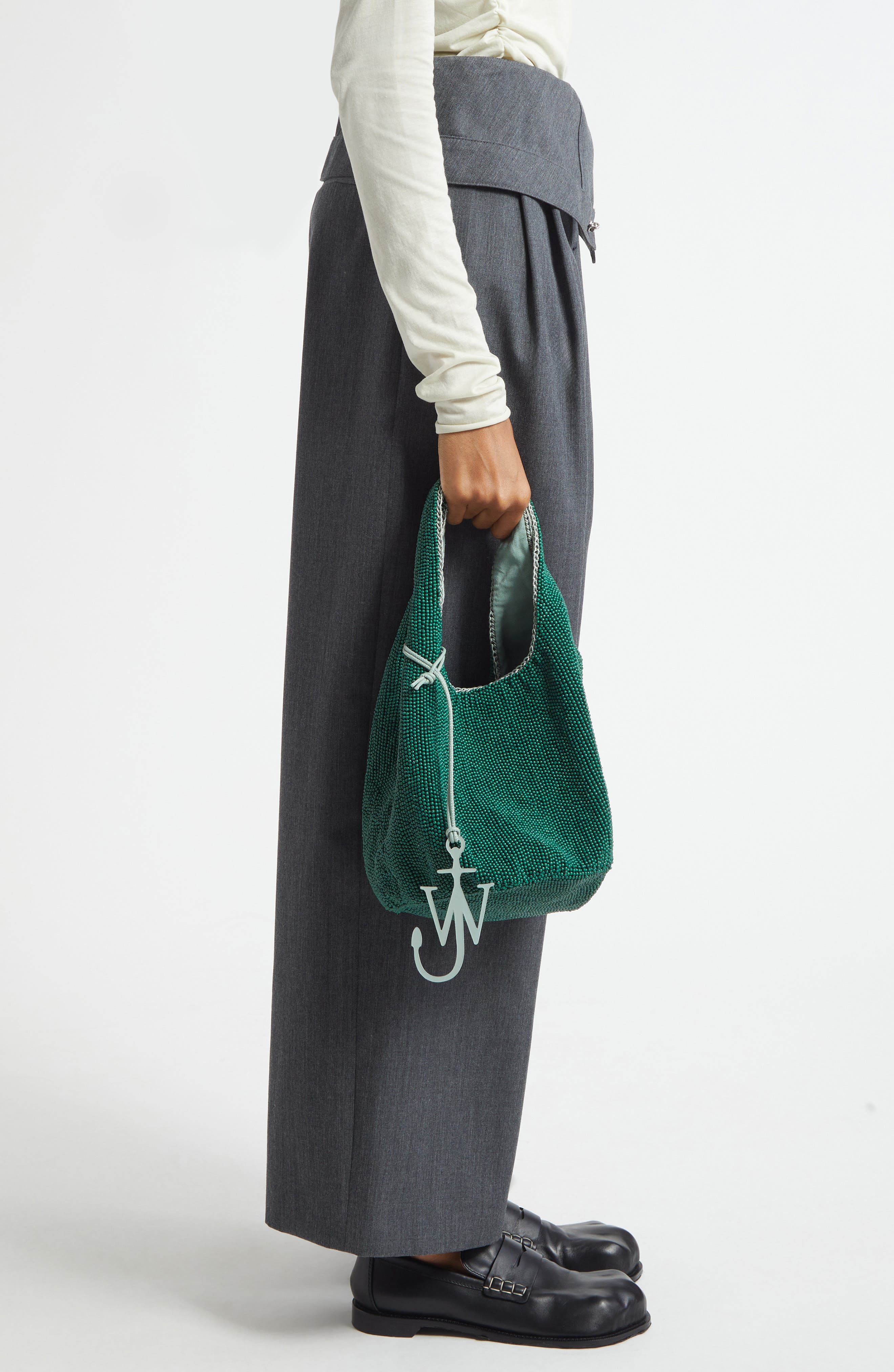 JW Anderson Mini Beaded Shopper Bag, Alternate, color, 