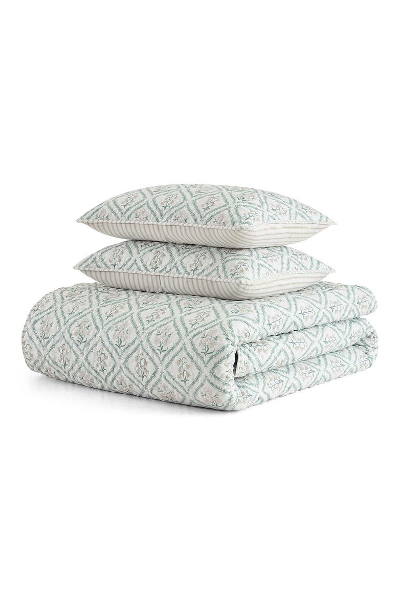 Costa Reversible Quilt, Main, color, LINEN/ SAGE/ FEATHER/ WHITE