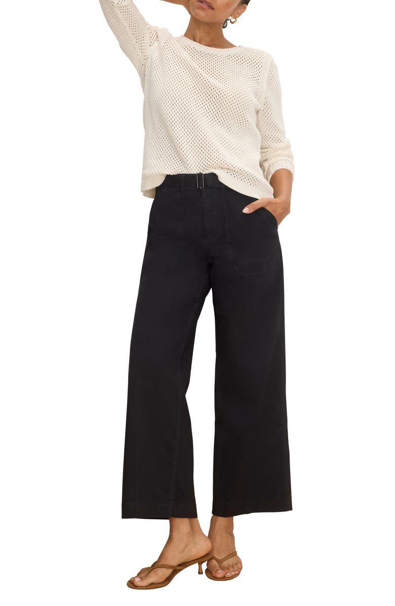NIC+ZOE Highland Soft Stretch Wide Leg Pants, Alternate, color, Black Onyx