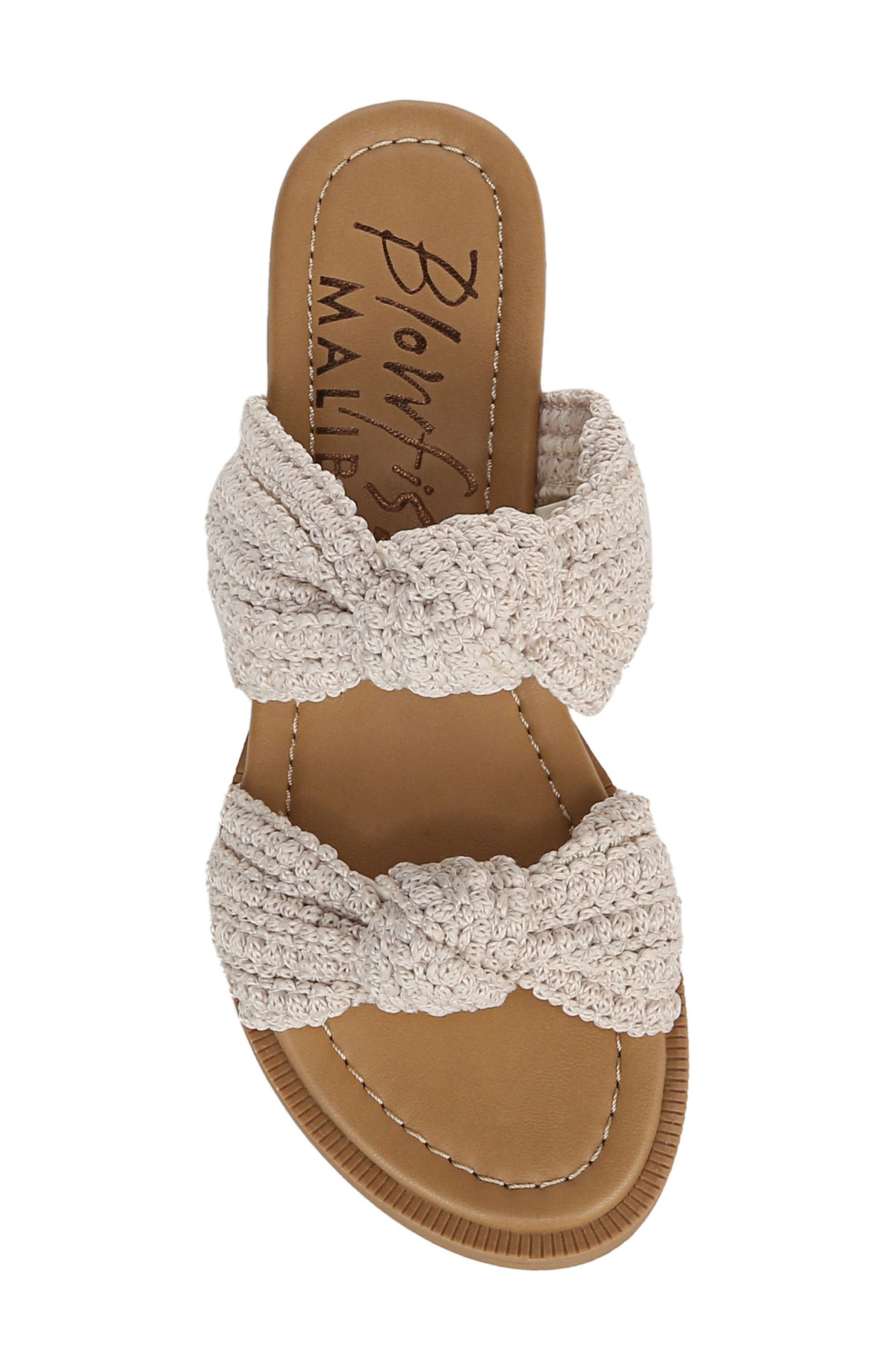 Blowfish Malibu Ashland Wedge Sandal, Alternate, color, Off White Crochet Fabric