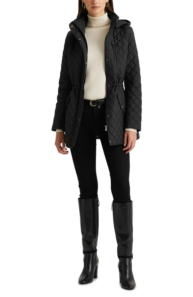 Lauren Ralph Lauren Quilted Hooded Jacket, Alternate, color,