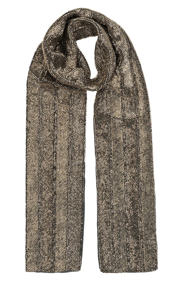 Lauren Ralph Lauren Beaded Skinny Scarf, Main, color, 