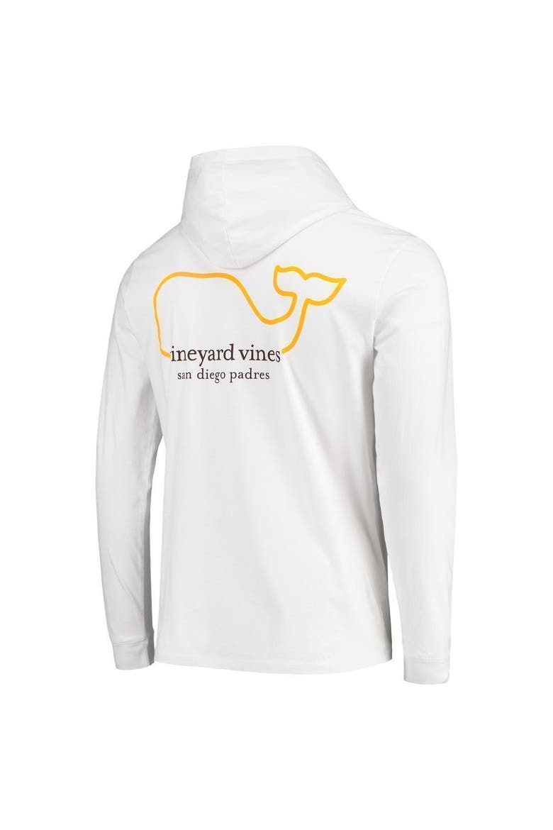 Men's Vineyard Vines White San Diego Padres Logo Hoodie Long Sleeve T-Shirt, Alternate, color, White